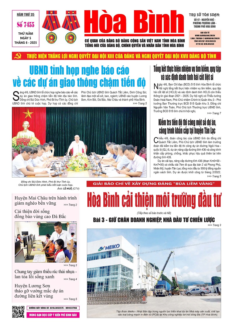 Báo Hòa Bình số 7455